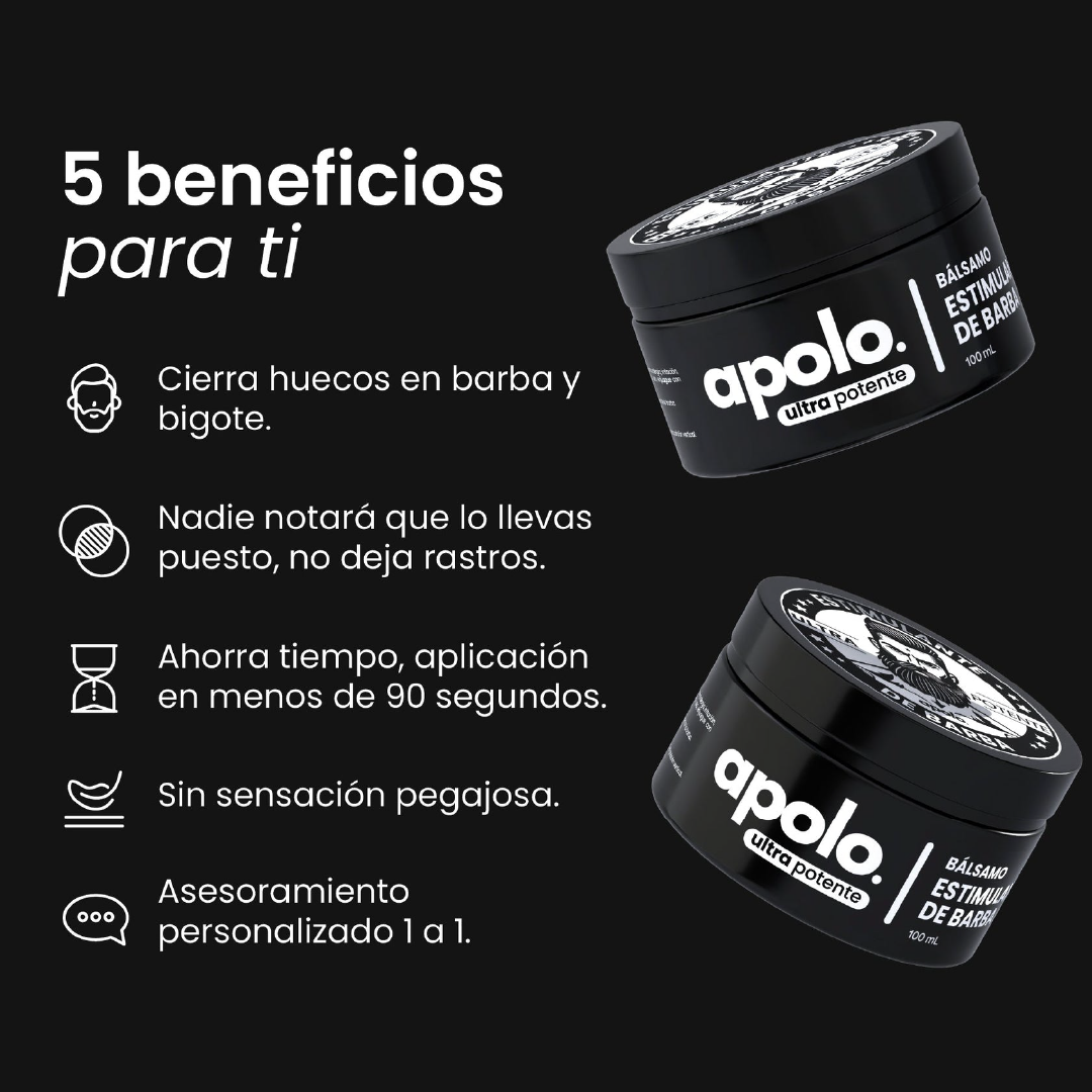 Apolo Bálsamo| Barba gruesa en menos tiempo.