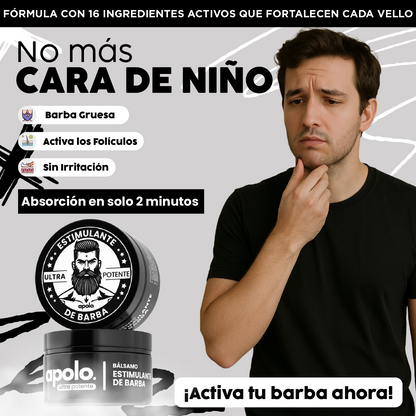 Apolo Bálsamo| Barba gruesa en menos tiempo.